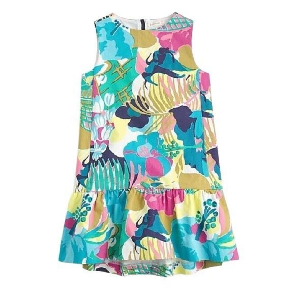 Crewcuts Multicolored Drop Waist Dress Size 14 Girls